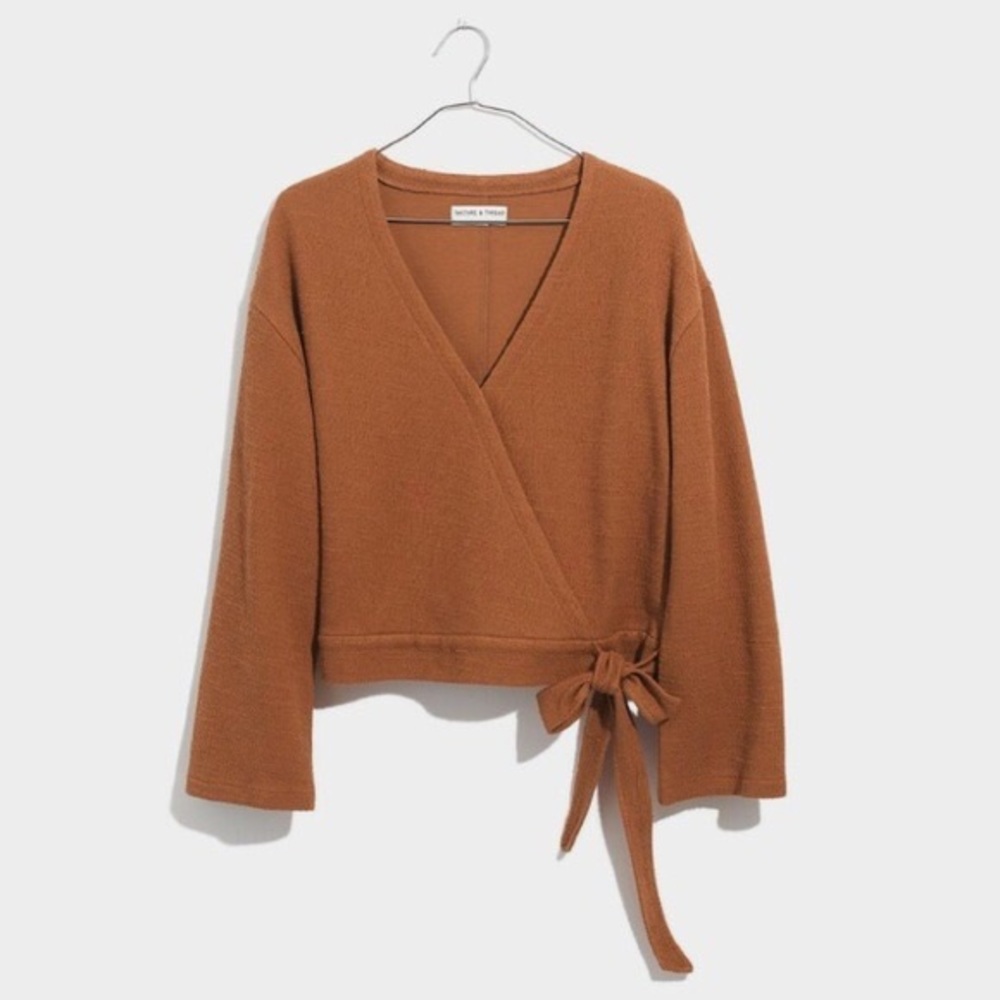 Madewell texture and threat wrap top